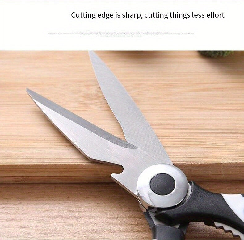 Heavy-Duty Kitchen Shears for Cutting Chicken, Duck, Fish & - 420 Stainless Steel Food-Safe Multipurpose Scissors with Sharp Blades & Ergonomic Handles for Cooking, Baking, Meal Prep, Sleek Blade Design, Highquality Kitchenwa