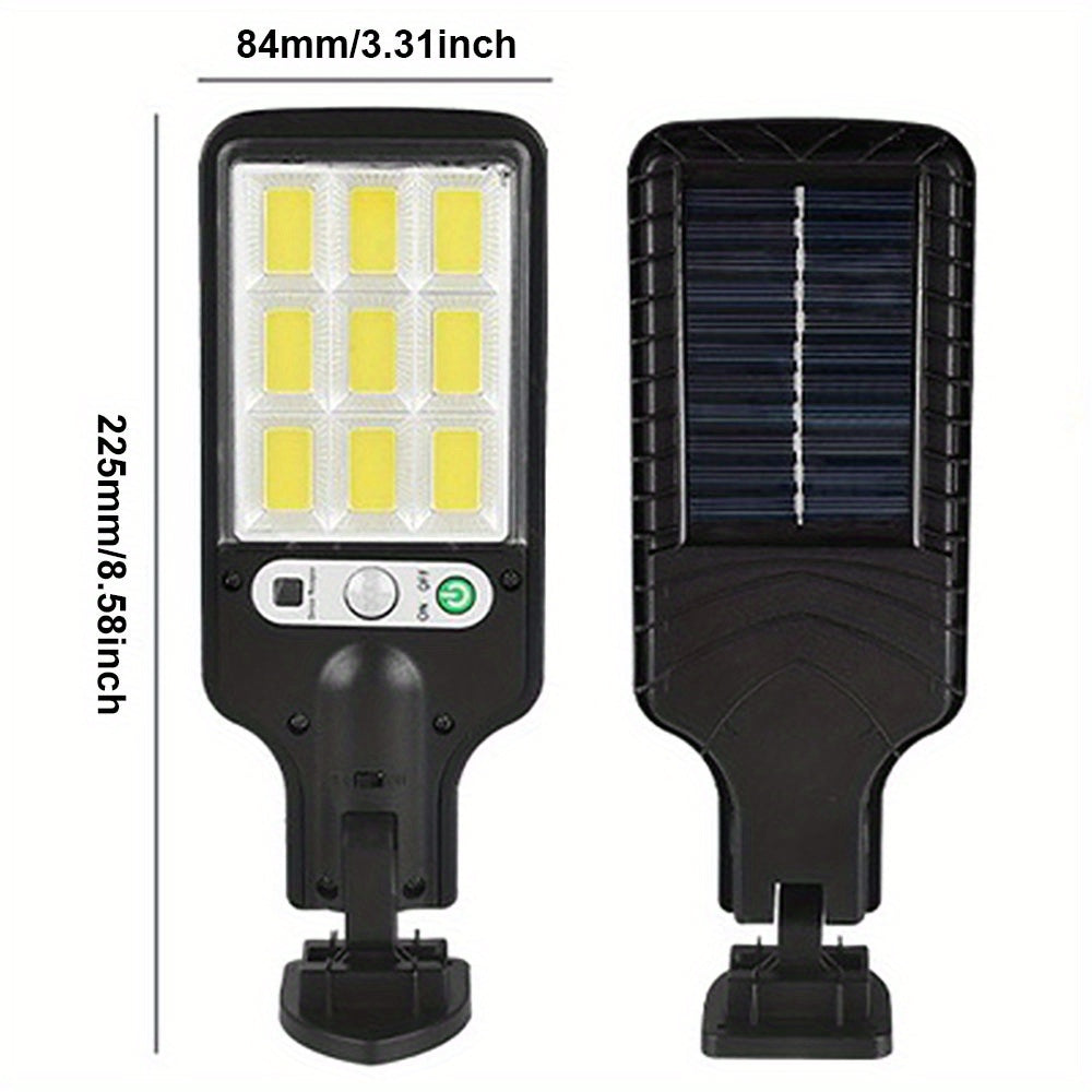 2pcs Solar-Powered Motion Sensor Security Lights - Wireless Remote Control, Energy-Efficient, Waterproof, Durable Pathway Lighting for Garden, Garage, Yard, Backyard, Patio - Easy Installation, Long-Lasting Battery Life
