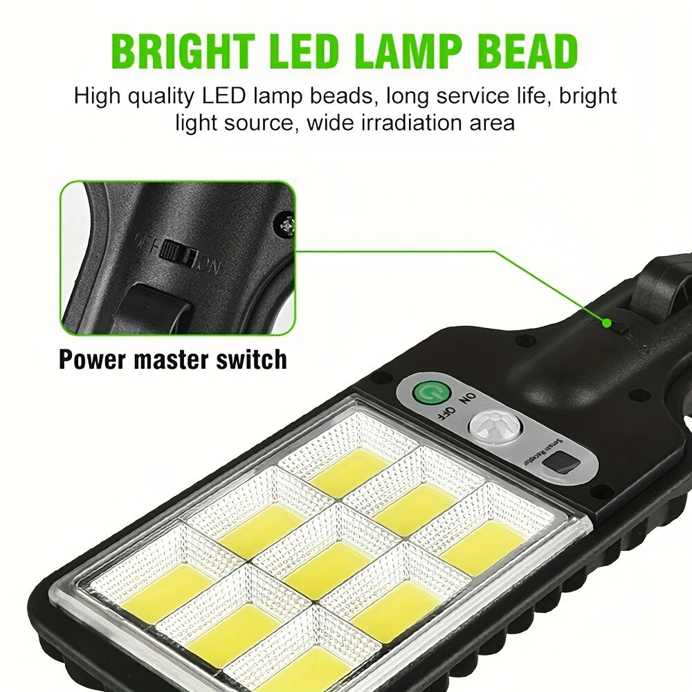 2pcs Solar-Powered Motion Sensor Security Lights - Wireless Remote Control, Energy-Efficient, Waterproof, Durable Pathway Lighting for Garden, Garage, Yard, Backyard, Patio - Easy Installation, Long-Lasting Battery Life