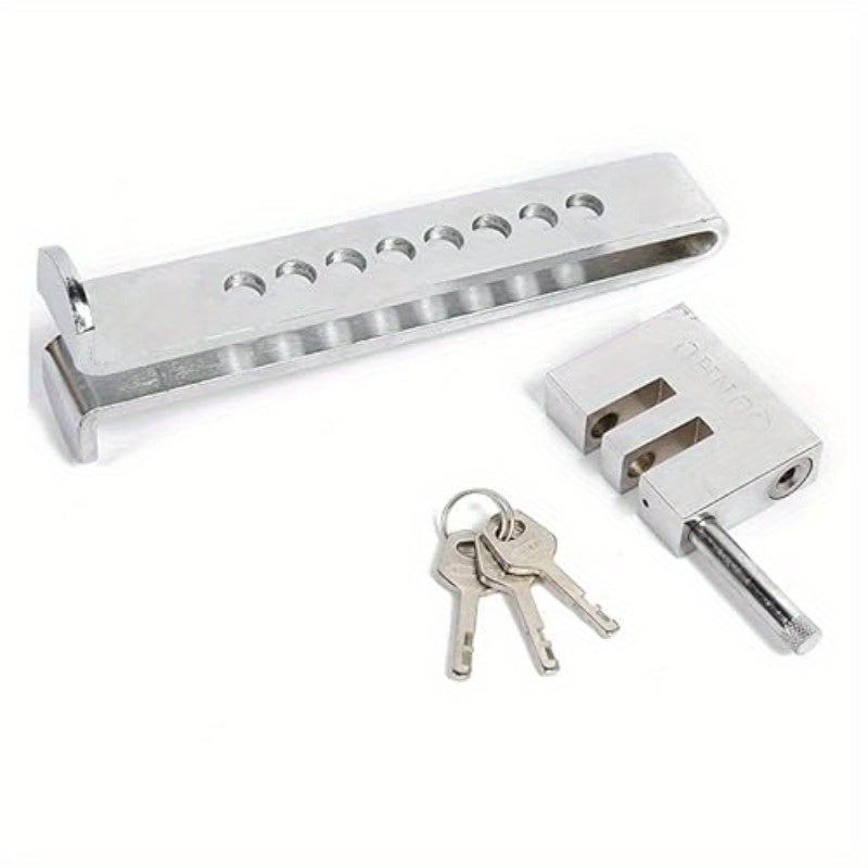 Car Brake Pedal Lock Security Protection Safety Tool, Stainless Steel Car Anti-Theft Brake Clutch Lock, Automobile Hidden Brake Throttle Pedal Lock with 3 Keys