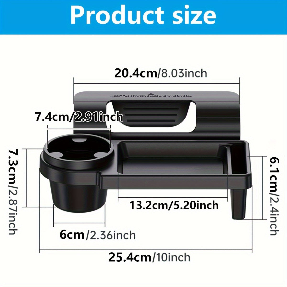 Multi-Functional Car Organizer with Cup Holder and Phone Slot – Vehicle Door Side Storage Box for Drinks, Snacks, and Small Items – Plastic Automobile Interior Accessory, No Electricity Needed