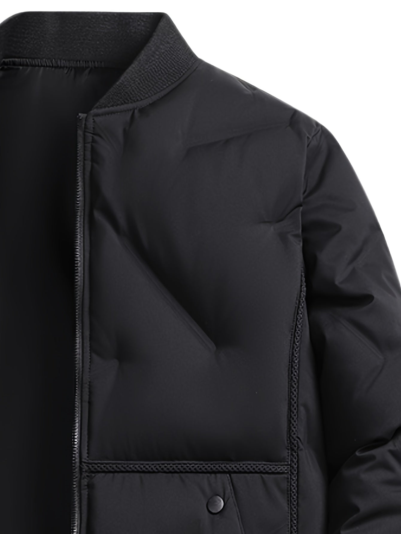 Men'S Heavyweight Thermal Jacket - Winter Coat with Full-Zip Closure, Beige/Neutral Tones - Non-Stretch Fabric for Cold Weather - Formal & Everyday Outerwear - Easy-Care Zipper Front Closure, Winter Jacket, Cold Weather Appar