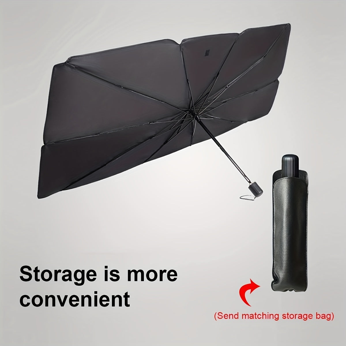 Automobile Windshield Sunshade-Foldable Automobile Umbrella Sunshade, Anti-Ultraviolet Car Front Window (Heat Protection) Windshield Cover Card