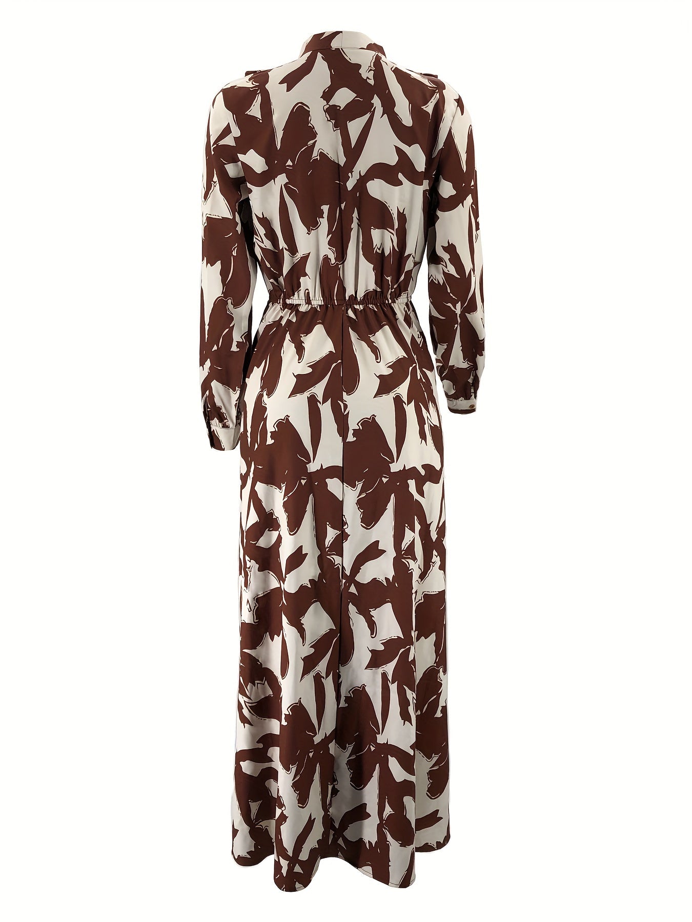 Women's Middle Eastern Muslim Print Long Dress - Elegant, Comfortable, Stylish for Modest Fashion