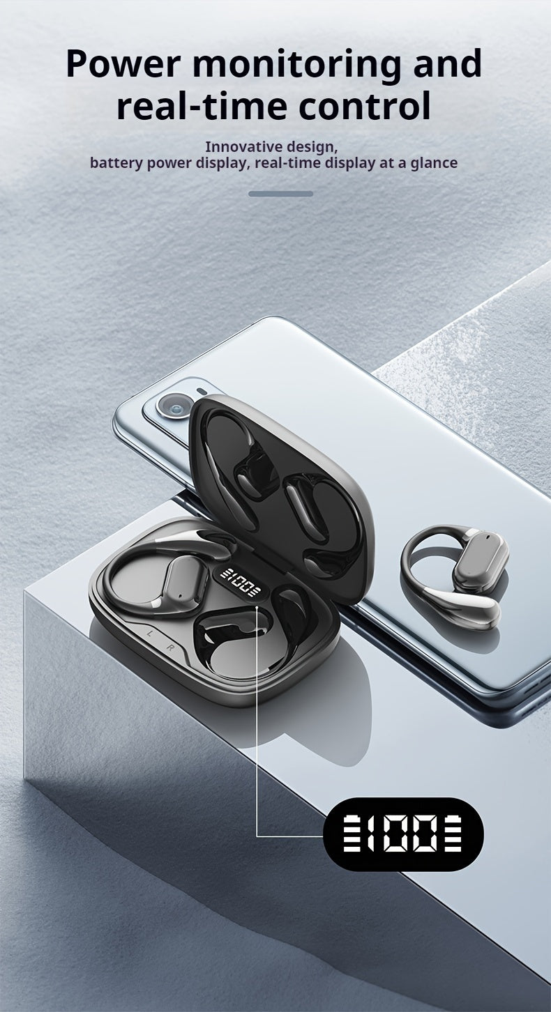 2025 New Style True Wireless on-Ear Music Headset Gaming Earbuds Video TWS HIFI Bass 9D Stereo HD Calling Earphones for Android for iPhone Cellphone Sports Earpieces Smart Headphones