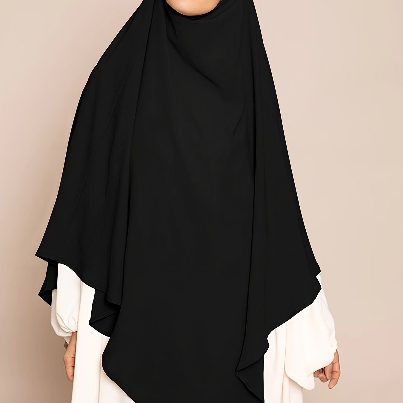 1pc Elegant Women'S Abaya Headscarf - Lightweight Breathable Islamic Hijab, Modest Muslim Robe, All-Season Travel & Everyday Hijab, Easy-to-Wear Abaya for Women, Islamic Clothing, Minimalist Design, Comfortable Fit, Hijabi Fa