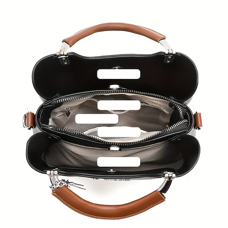 Stylish Versatile Trendy Handbag, Shoulder Bag, Crossbody Bag, Perfect for Gifting to Family and Elders, Suitable for Shopping and Travel, with Multiple Inner Pockets and Removable Strap