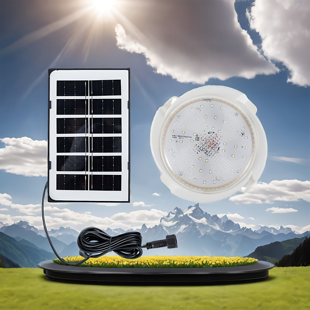 1pc Solar-Powered Sconce Ceiling Light - Wireless Remote Control, Water-Resistant, Infrared Sensor, Lithium Battery - Indoor Balcony Garden Decoration, Home Porch Smart Lighting Solution