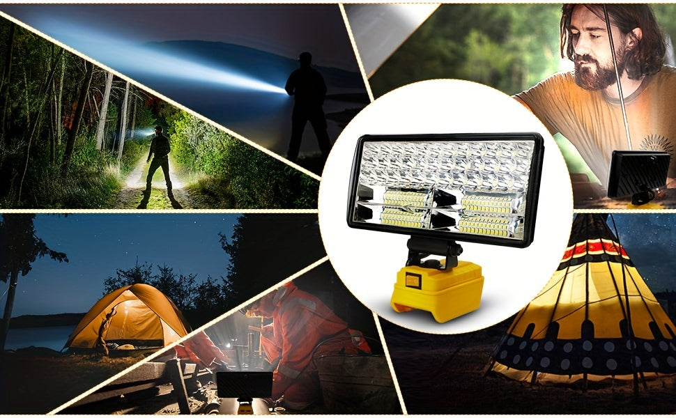 LED Work Light For DeWALT 20V MAX Battery, 90W 5400LM/60W 4500LM/48W 3800LM LED Flood Light For Outdoor, Camping, Car Repairing, Emergency And Job Site Lighting