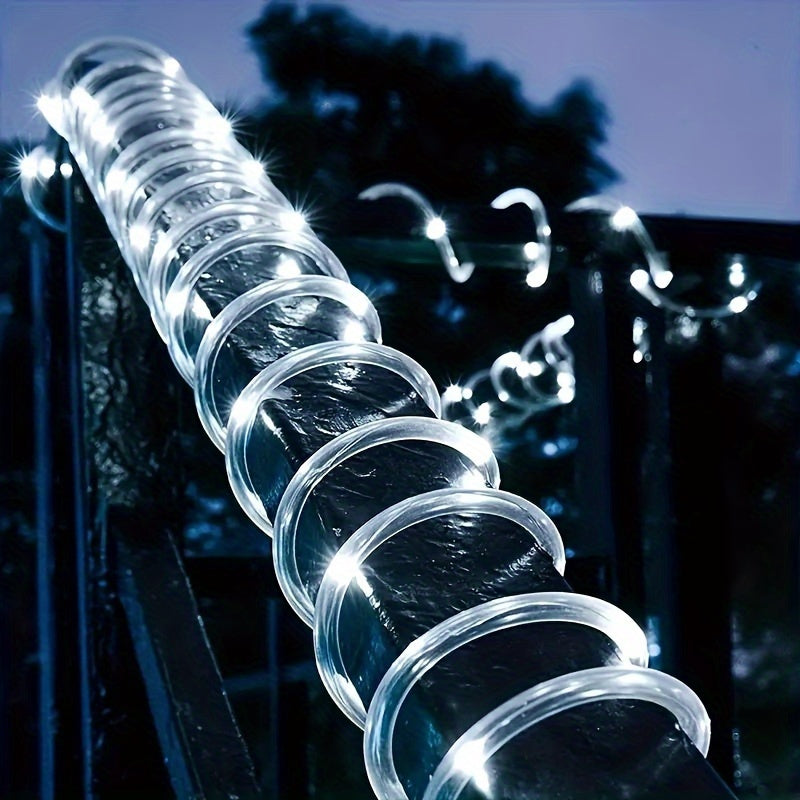 1 Pack Solar Tube String Lights, 8 Modes Outdoor LED Copper Wire Lights, For Garden Decor Lamp, Outdoor LED Copper Fairy String Tube Lights For Party Garden Yard Home Wedding Christmas Halloween Holiday Decoration Lighting