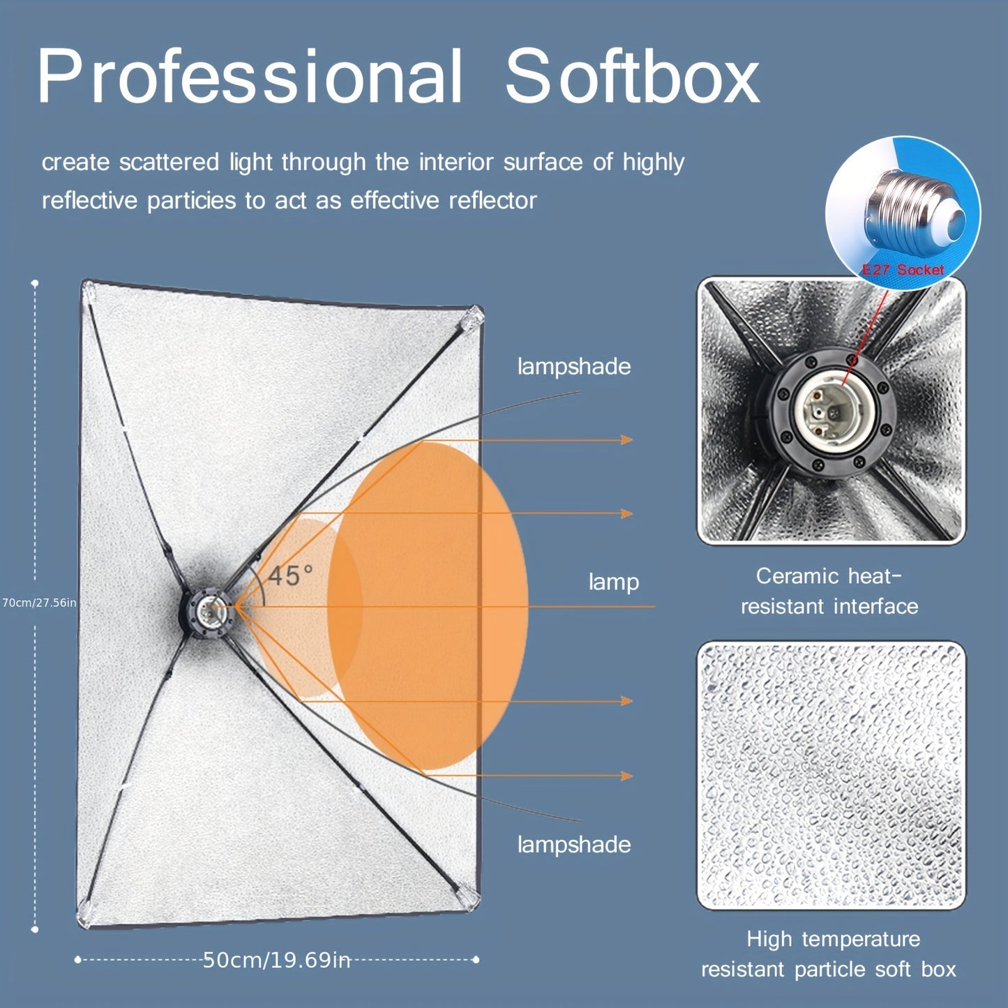 Create Professional-Quality Photos & Live Streams With BTFOOR US Plug Adapters Softbox Lighting Kit & Tripod