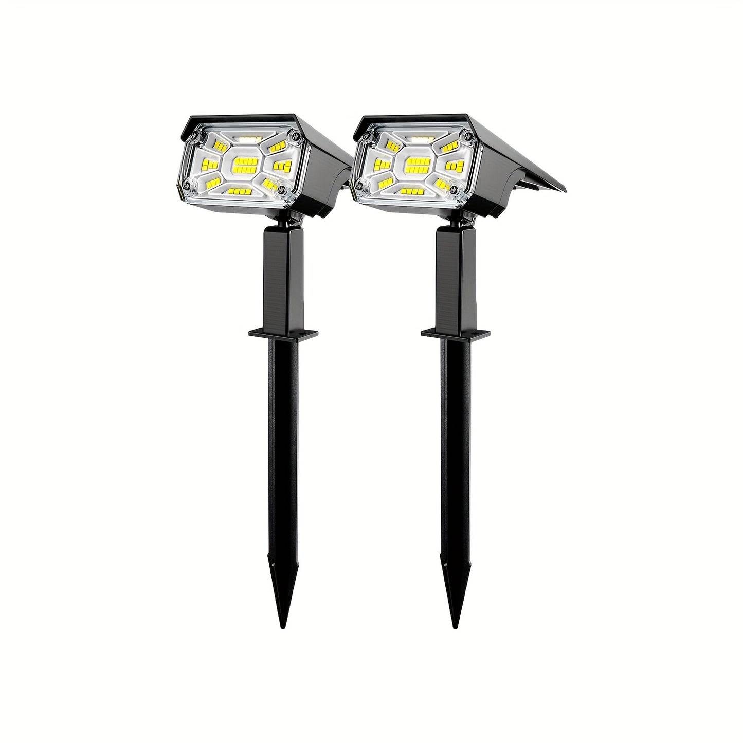 2-Pack 38LED Solar Spotlights - Brighten Your Yard - Waterproof, Auto On/Off - Ideal for Christmas, Garden, Pool, Patio - Durable & Energy-Saving Landscape Lighting