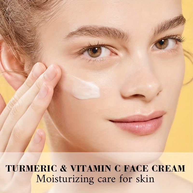 50g Turmeric Face Cream, Radiance Lazy Cream, Moisturize and Rejuvenate Skin, Facial Concealer, Invisible Pore, Naked Makeup