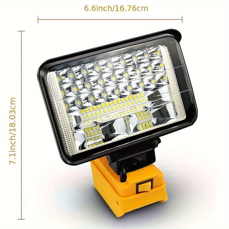 LED Work Light For DeWALT 20V MAX Battery, 90W 5400LM/60W 4500LM/48W 3800LM LED Flood Light For Outdoor, Camping, Car Repairing, Emergency And Job Site Lighting