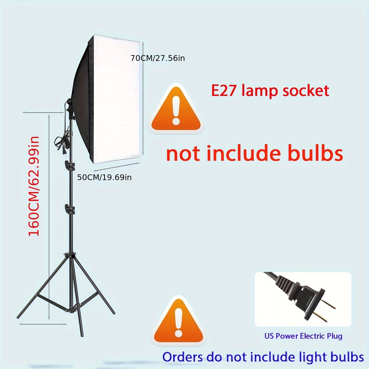 Create Professional-Quality Photos & Live Streams With BTFOOR US Plug Adapters Softbox Lighting Kit & Tripod