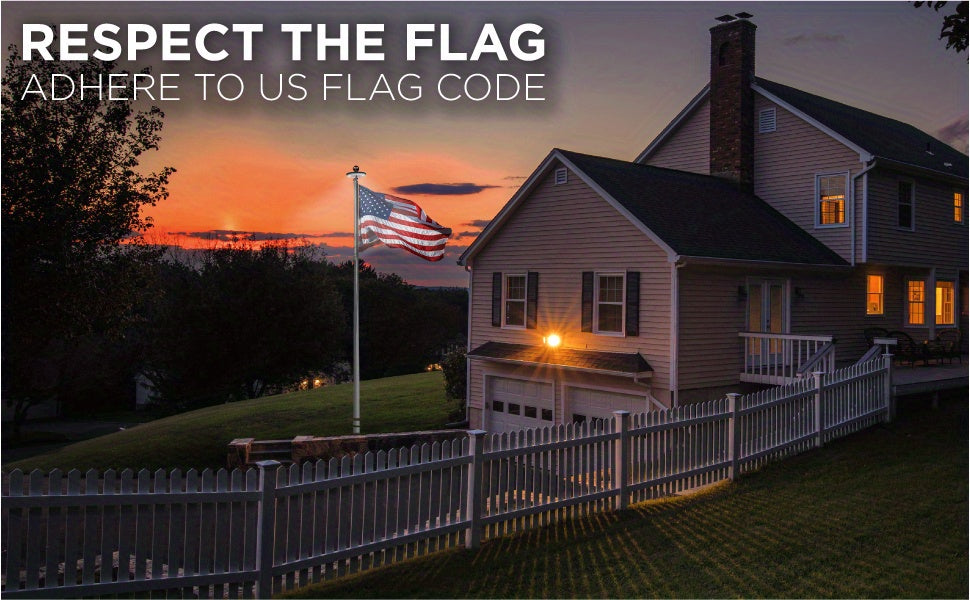 1pc Solar Flagpole Light, 1200lm, Super Bright 26 LED Flagpole Light, Operating Time Up To 12 Hours, Wide Flagpole Coverage, Dusk To Dawn Lighting For Most 15 To 25 Foot Flagpoles White