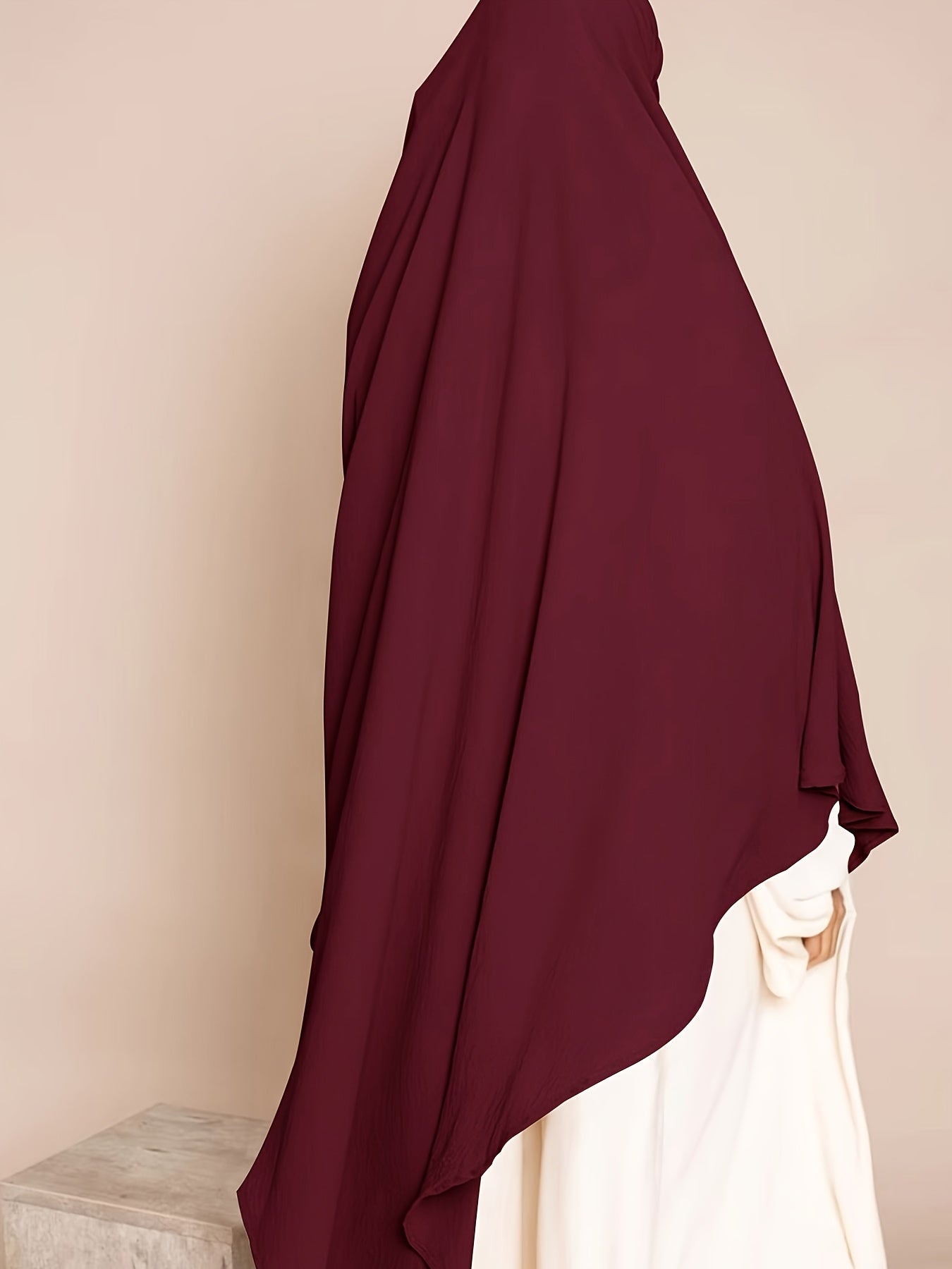 1pc Elegant Women'S Abaya Headscarf - Lightweight Breathable Islamic Hijab, Modest Muslim Robe, All-Season Travel & Everyday Hijab, Easy-to-Wear Abaya for Women, Islamic Clothing, Minimalist Design, Comfortable Fit, Hijabi Fa