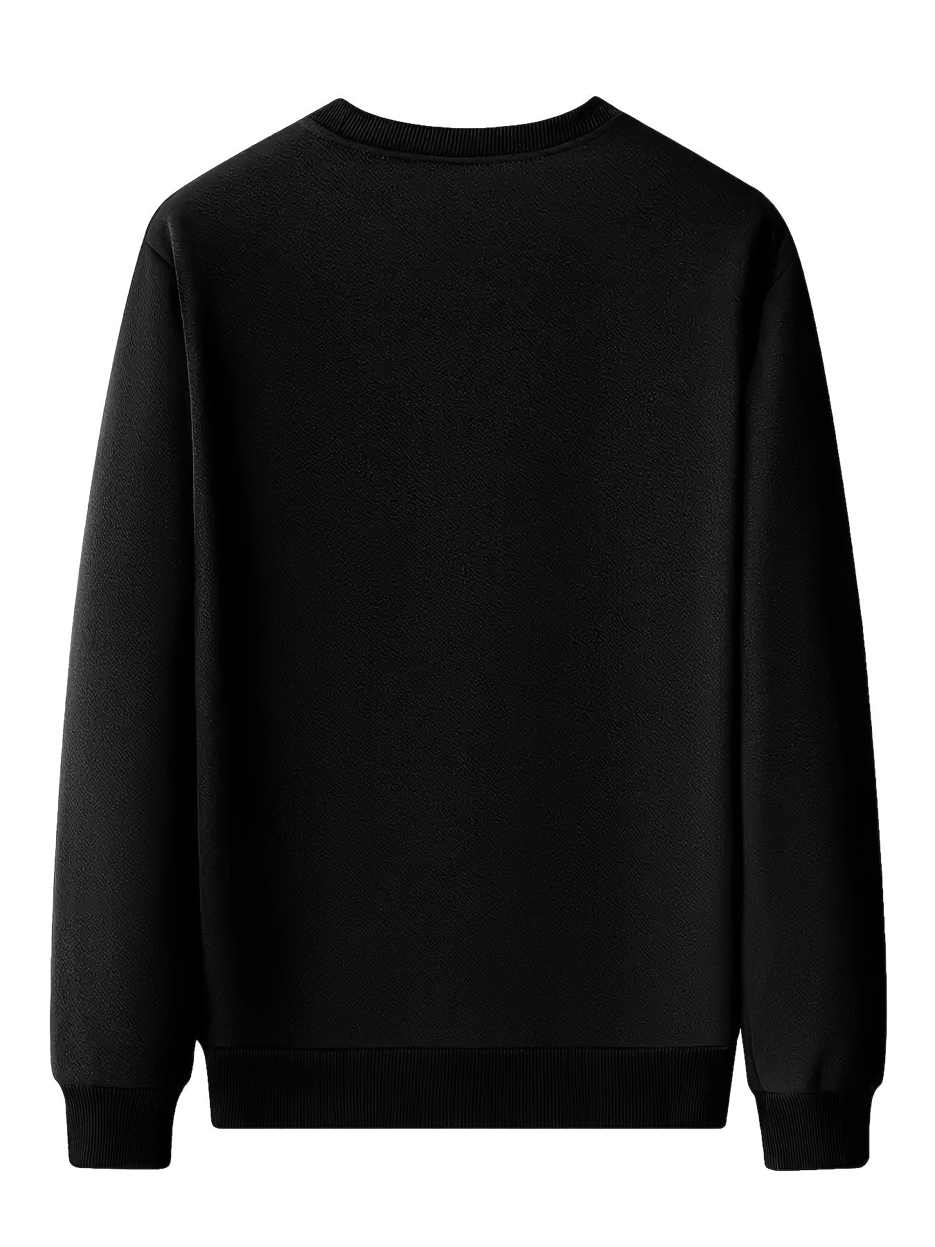 Men's Thermal Insulated Sweatshirt - Heavyweight Layering Base Layer for Winter, Indoor/Outdoor Cold Weather Clothing - Machine Washable Round Neck Pullover, Winter Sweaters, Indoor Warmth, Simple Design, Comfortable Fit, Pul