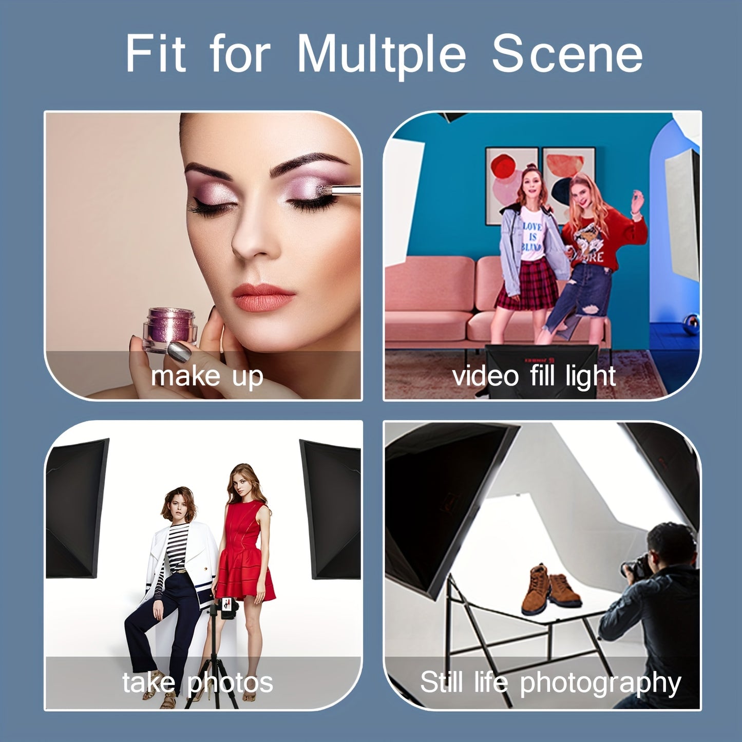 Create Professional-Quality Photos & Live Streams With BTFOOR US Plug Adapters Softbox Lighting Kit & Tripod