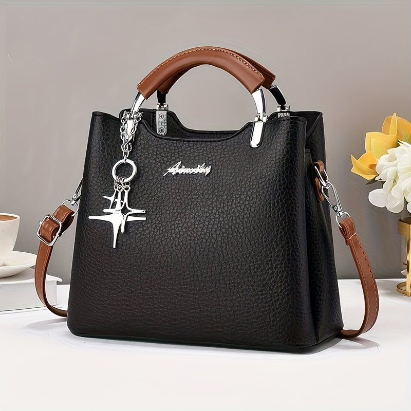 Stylish Versatile Trendy Handbag, Shoulder Bag, Crossbody Bag, Perfect for Gifting to Family and Elders, Suitable for Shopping and Travel, with Multiple Inner Pockets and Removable Strap