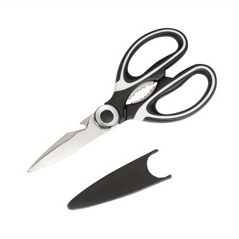 Heavy-Duty Kitchen Shears for Cutting Chicken, Duck, Fish & - 420 Stainless Steel Food-Safe Multipurpose Scissors with Sharp Blades & Ergonomic Handles for Cooking, Baking, Meal Prep, Sleek Blade Design, Highquality Kitchenwa