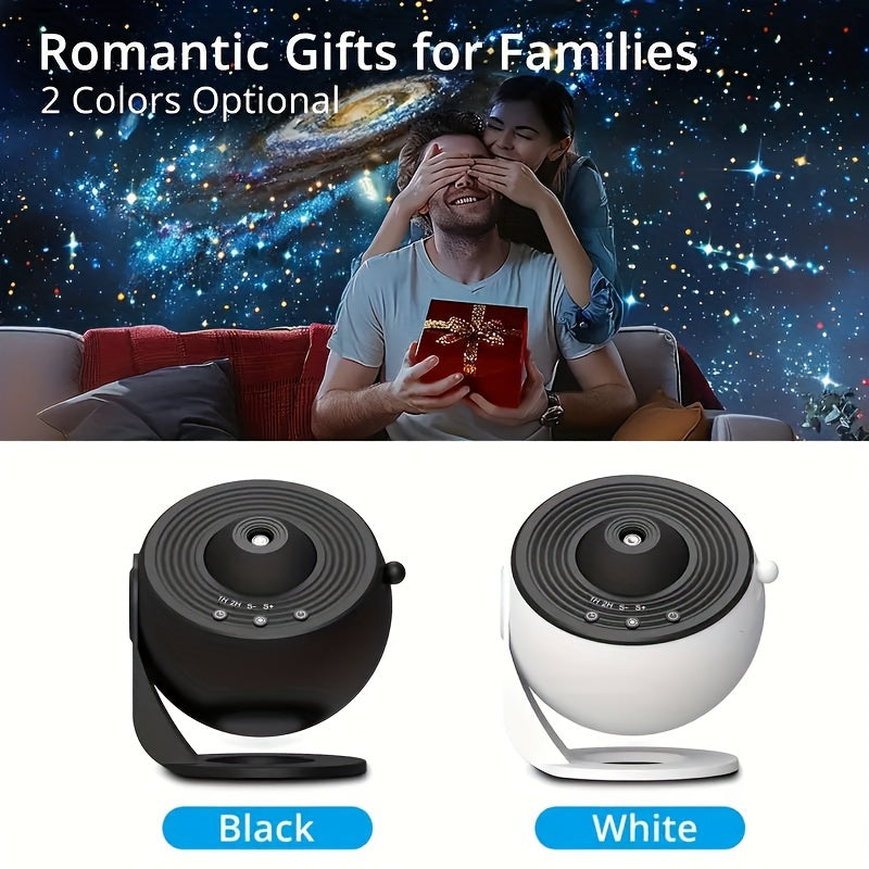 1pc Magical Galaxy Projector Lamp - Create an HD Starry Night Sky, 13 Enchanting Films, Transform Your Bedroom into a Cosmic Haven - Ambient Atmosphere Lighting