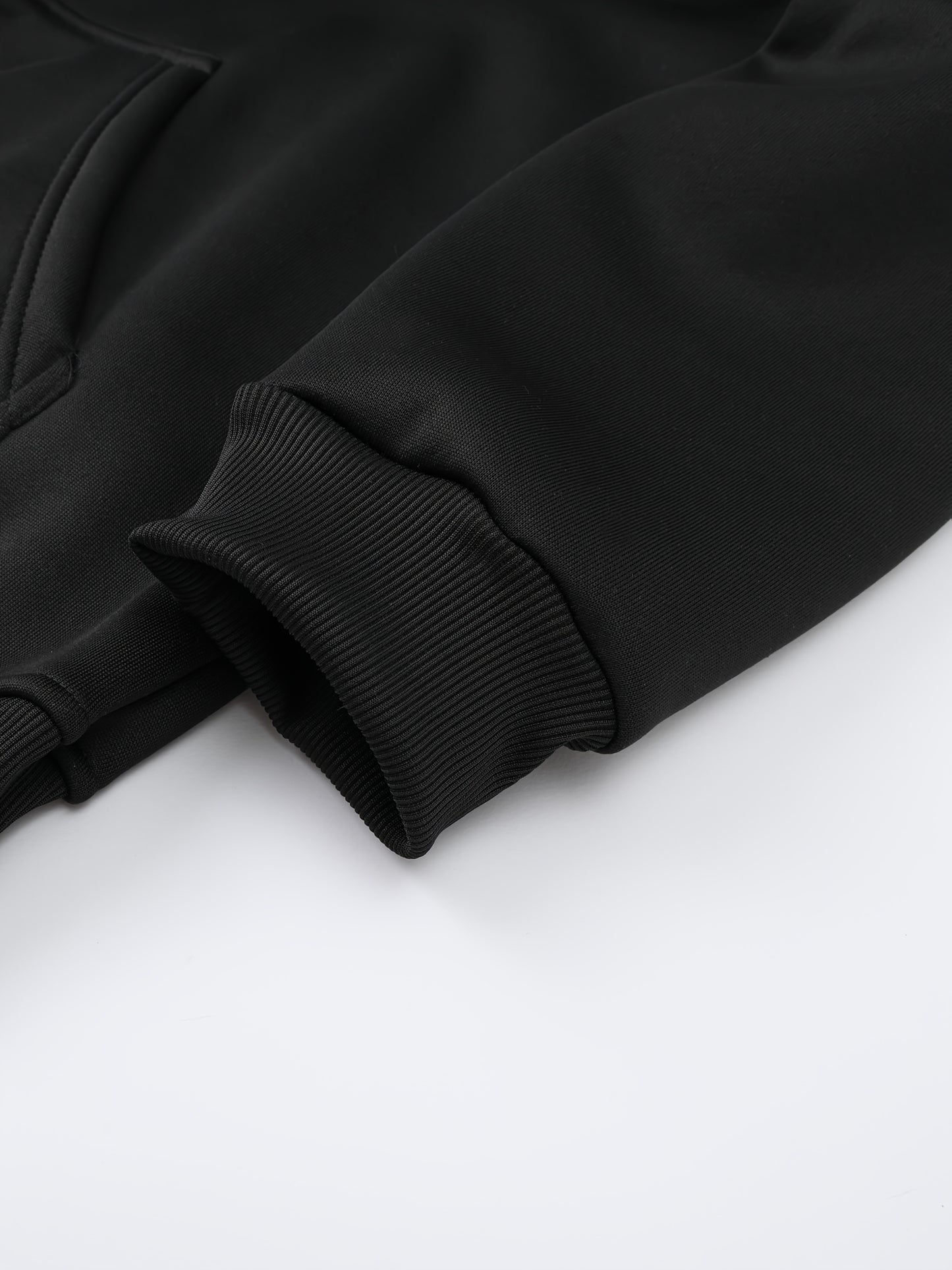A Men's casual sports warm fleece hooded jacket with zipper opening and pocket, suitable for outdoor and training activities, autumn and winter clothing | casual style hooded sweatshirt | zipper hooded sweatshirt, Fleece Jack