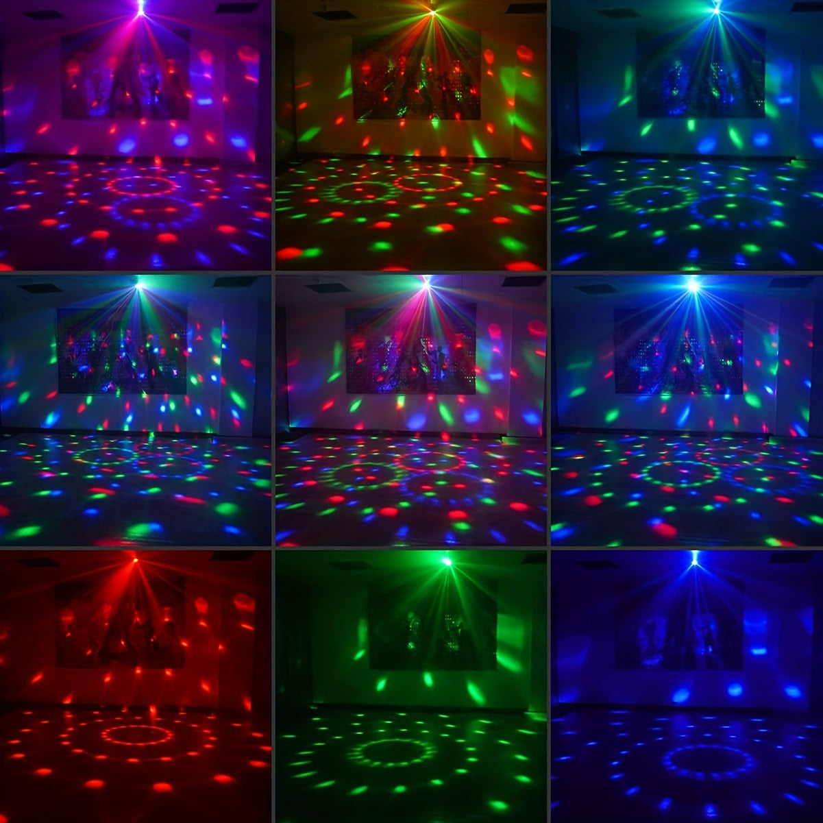 Disco Ball Party Lights Sound Activated Strobe Light With 5 Ft USB Cable, LED Dj Stage Lighting That Sync With Music, Indoor Room Birthday Rave Outdoor Dance Show Bar Karaoke Christmas Gift Eid Al-Adha Mubarak