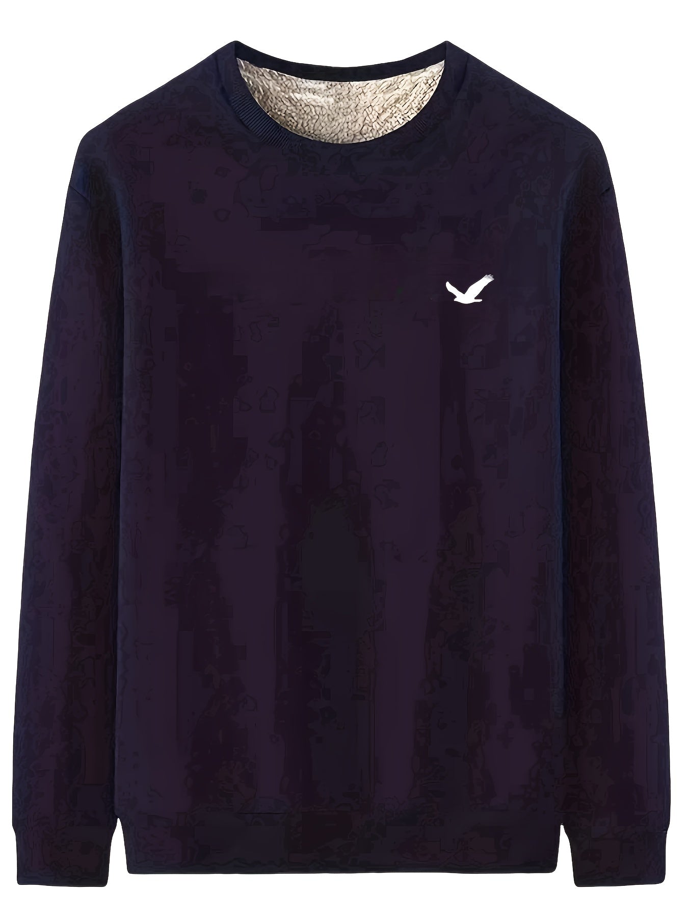 Men's Thermal Insulated Sweatshirt - Heavyweight Layering Base Layer for Winter, Indoor/Outdoor Cold Weather Clothing - Machine Washable Round Neck Pullover, Winter Sweaters, Indoor Warmth, Simple Design, Comfortable Fit, Pul