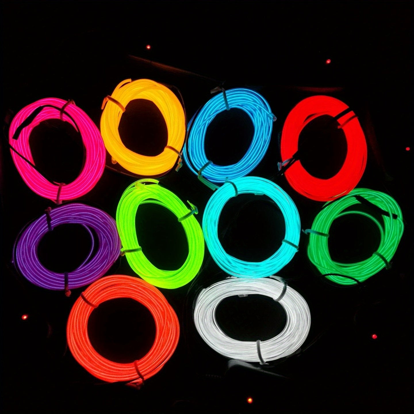 1 Set 5m/16.4ft Vibrant Neon Rope Lights - DIY Decorative Lighting with 360° Illumination, EL Wire, Battery Pack - Perfect for Festival, Halloween, Christmas, Party Decoration