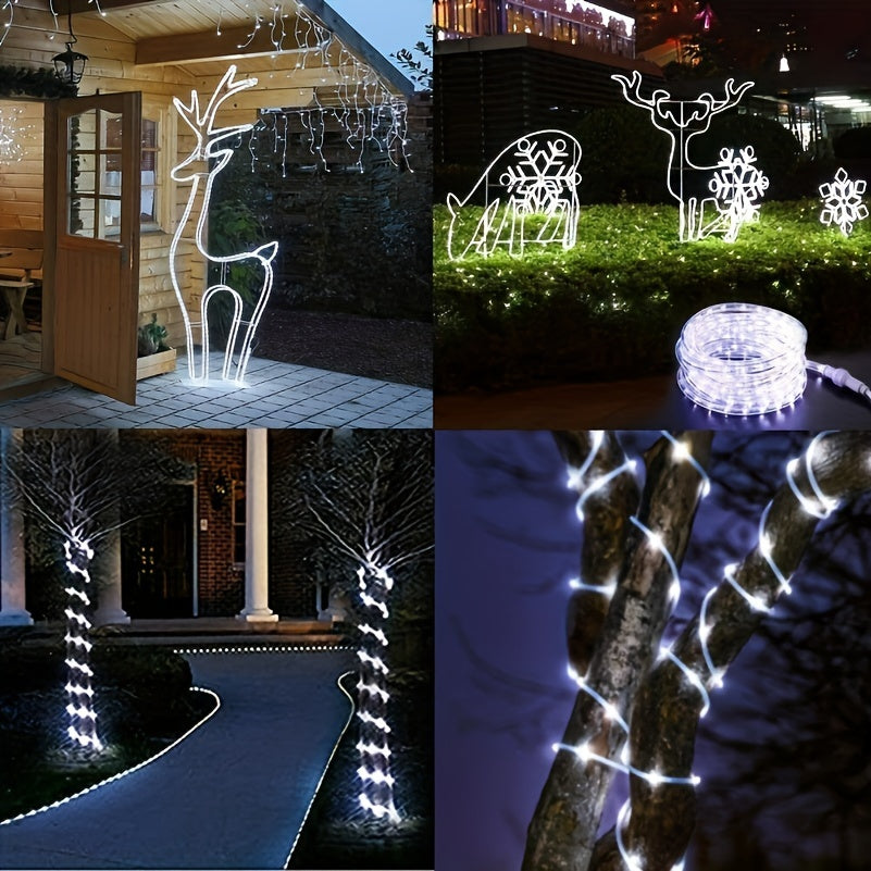 1 Pack Solar Tube String Lights, 8 Modes Outdoor LED Copper Wire Lights, For Garden Decor Lamp, Outdoor LED Copper Fairy String Tube Lights For Party Garden Yard Home Wedding Christmas Halloween Holiday Decoration Lighting
