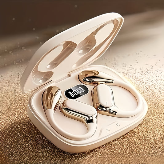 2025 New Style True Wireless on-Ear Music Headset Gaming Earbuds Video TWS HIFI Bass 9D Stereo HD Calling Earphones for Android for iPhone Cellphone Sports Earpieces Smart Headphones