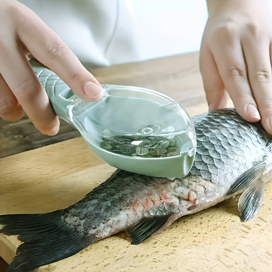 1pc Plastic Fish Scale Remover Brush - Durable Seafood Scale Scraper, Kitchen Fish Scale Cleaner, Household Seafood Processing Tool