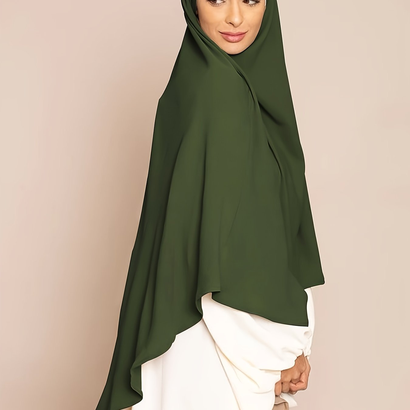 1pc Elegant Women'S Abaya Headscarf - Lightweight Breathable Islamic Hijab, Modest Muslim Robe, All-Season Travel & Everyday Hijab, Easy-to-Wear Abaya for Women, Islamic Clothing, Minimalist Design, Comfortable Fit, Hijabi Fa