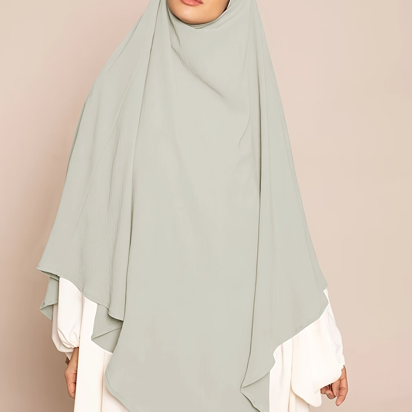 1pc Elegant Women'S Abaya Headscarf - Lightweight Breathable Islamic Hijab, Modest Muslim Robe, All-Season Travel & Everyday Hijab, Easy-to-Wear Abaya for Women, Islamic Clothing, Minimalist Design, Comfortable Fit, Hijabi Fa