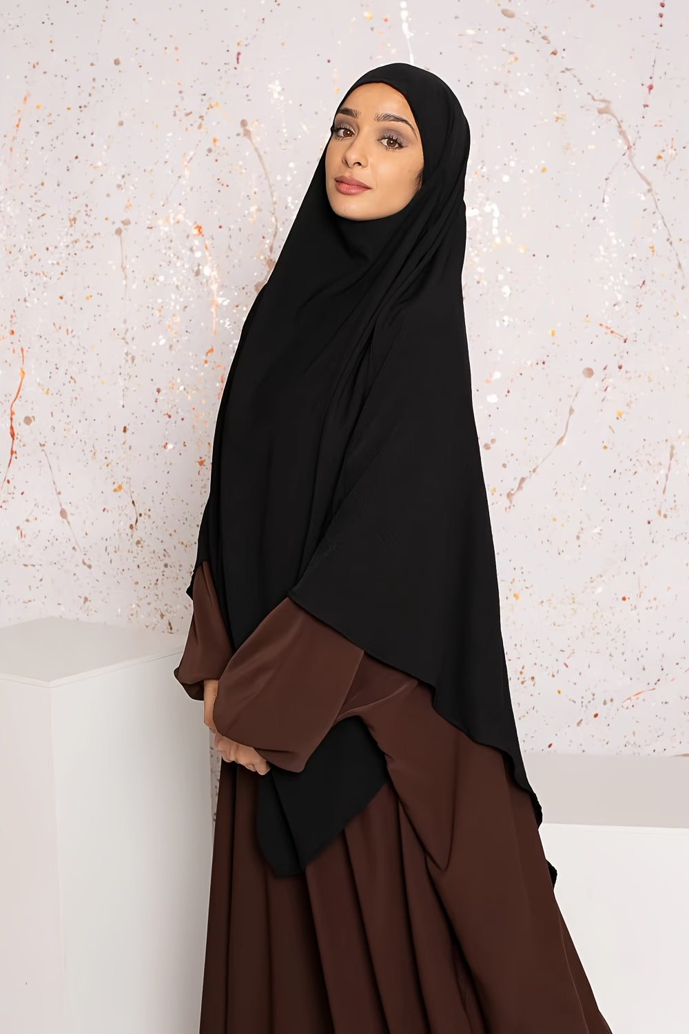 1pc Elegant Women'S Abaya Headscarf - Lightweight Breathable Islamic Hijab, Modest Muslim Robe, All-Season Travel & Everyday Hijab, Easy-to-Wear Abaya for Women, Islamic Clothing, Minimalist Design, Comfortable Fit, Hijabi Fa