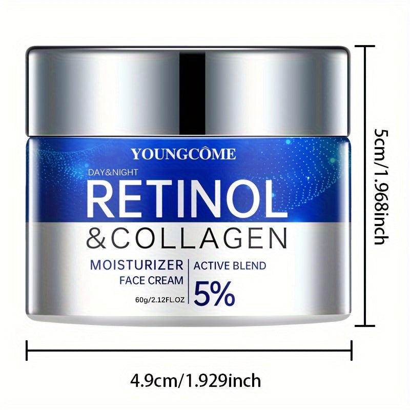 1.06/2.12oz Retinol & Collagen Moisturizer Face Cream, Can Sooth Dry Skin, Lubricate And Tighten Skin, Make Skin Tender And Delicate, Suitable For All Skin Types, And Make Your Skin Look Young With Plant Squalane
