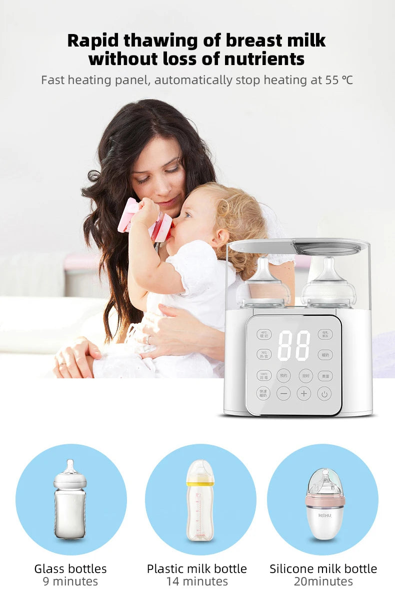Chauffe-biSantos multifonction pour bébé, accessoires de chauffage rapide, chauffe-lait, arabisateur avec contrôle de la température ACcurate