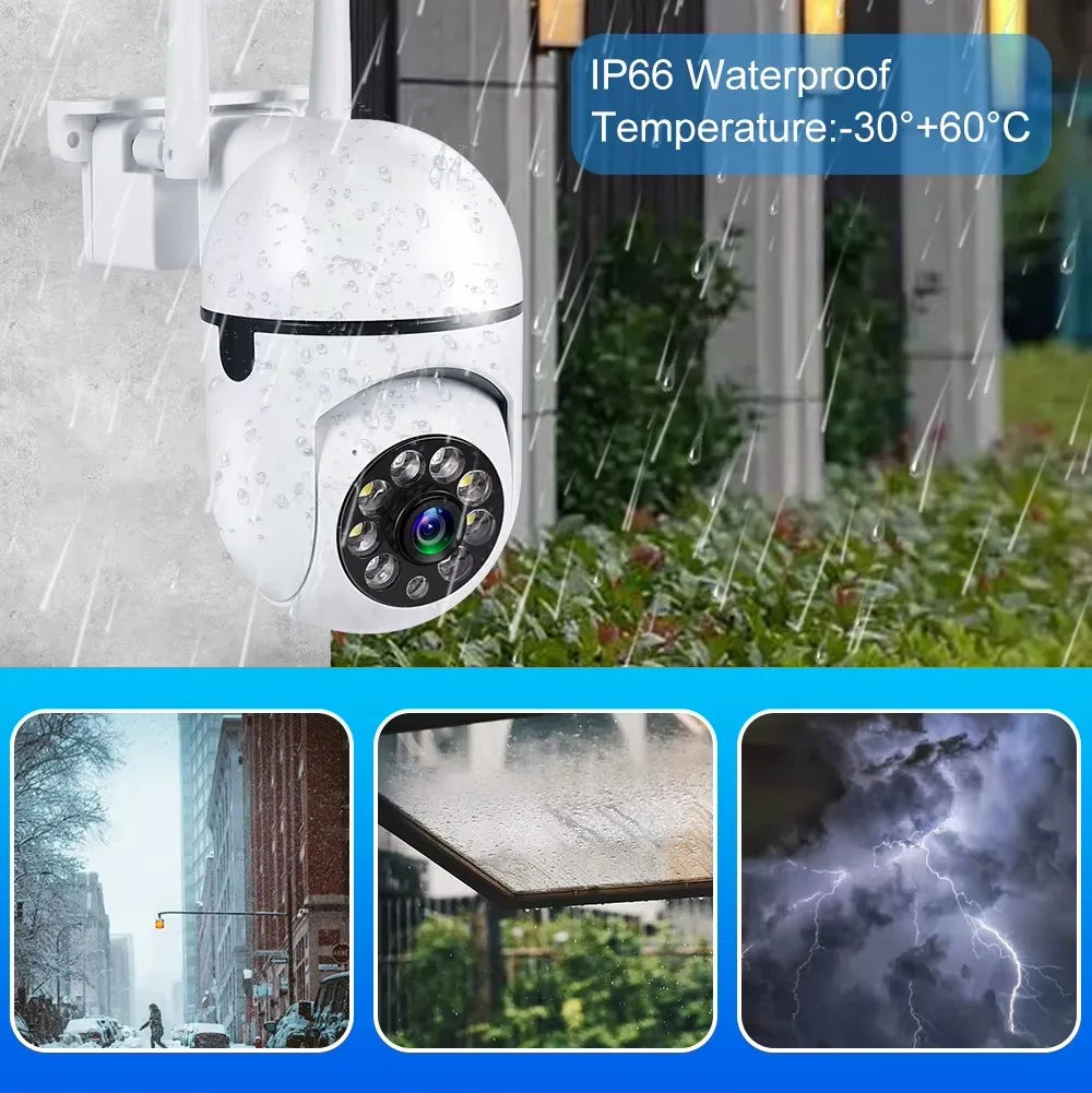 8MP Wifi IP Surveillance de sécurité sans fil caméra PTZ 4X Zoom caméras suivi Audio bidirectionnel HD nuit couleur caméra