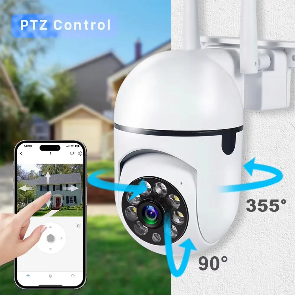 8MP Wifi IP Surveillance de sécurité sans fil caméra PTZ 4X Zoom caméras suivi Audio bidirectionnel HD nuit couleur caméra