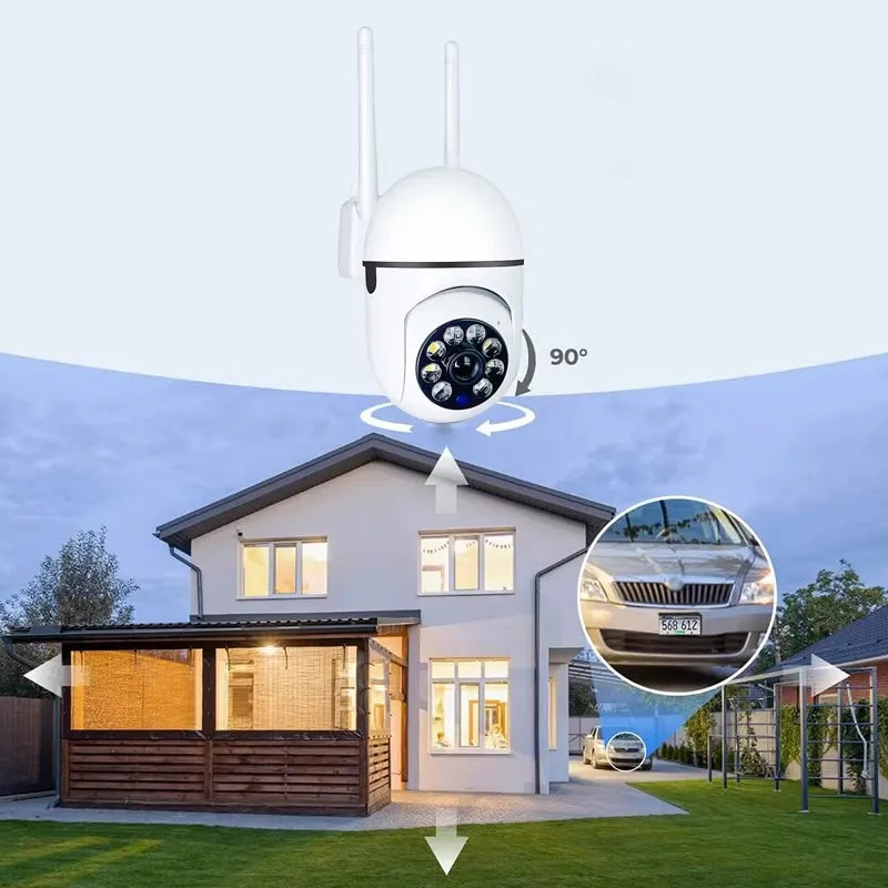 8MP Wifi IP Surveillance de sécurité sans fil caméra PTZ 4X Zoom caméras suivi Audio bidirectionnel HD nuit couleur caméra