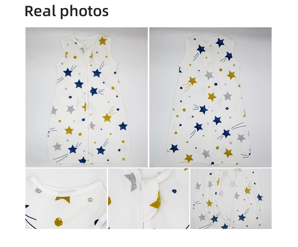 Sacs de couchage pour bébé de 3 à 18 mois, vêtements de nuit fins d'été une pièce imprimé ours mignon, sacs de nuit de dessin animé, couverture Anti-coup de pied