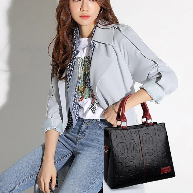 Sacs à bandoulière décontractés en cuir PU pour femmes, sac à main fourre-tout de luxe pour dames, grande capacité, sac initié au voyage