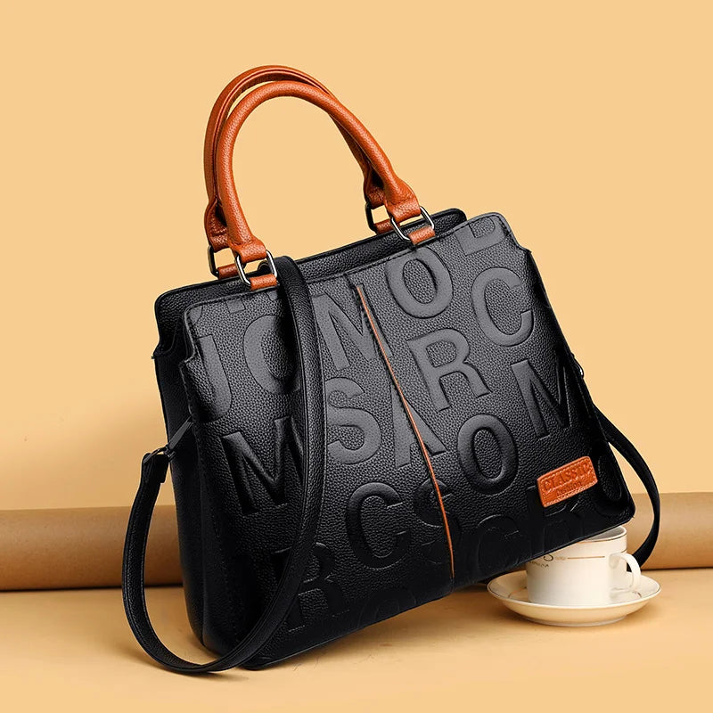 Sacs à bandoulière décontractés en cuir PU pour femmes, sac à main fourre-tout de luxe pour dames, grande capacité, sac initié au voyage
