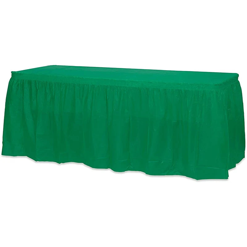 Holaroom jupe de Table jetable en plastique fête 6 couleurs 75x430 cm couverture de Table pour joyeux anniversaire fête mariage Festival décoration