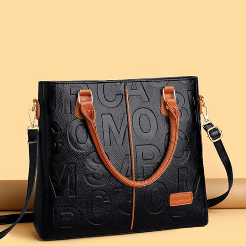 Sacs à bandoulière décontractés en cuir PU pour femmes, sac à main fourre-tout de luxe pour dames, grande capacité, sac initié au voyage
