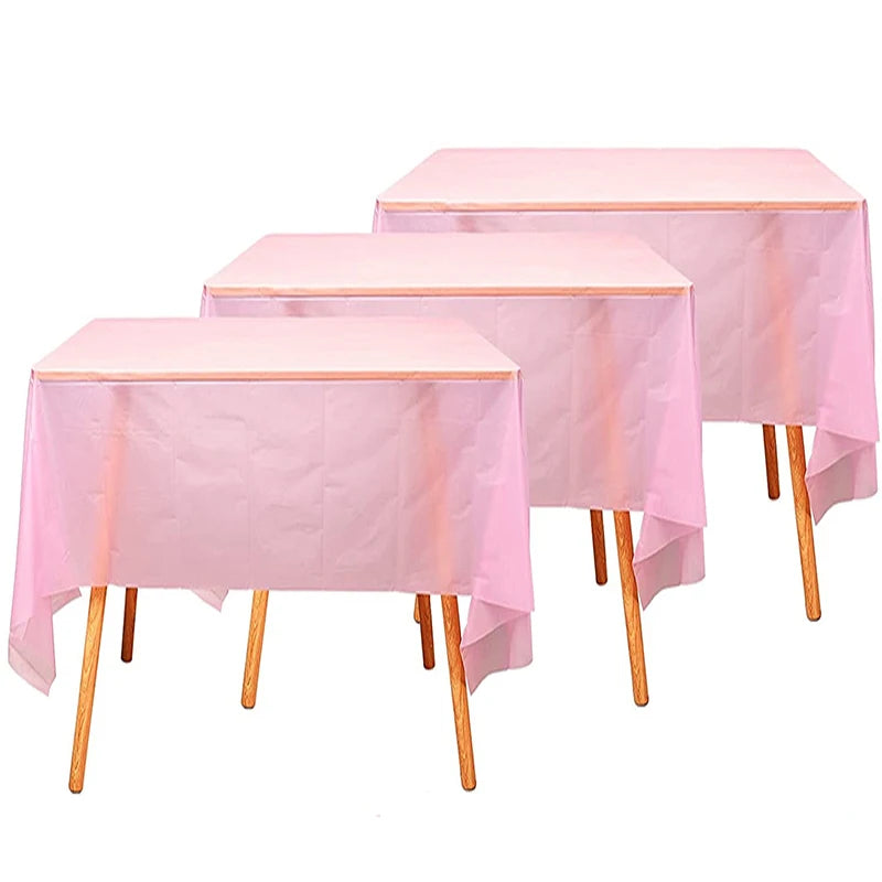 Holaroom jupe de Table jetable en plastique fête 6 couleurs 75x430 cm couverture de Table pour joyeux anniversaire fête mariage Festival décoration
