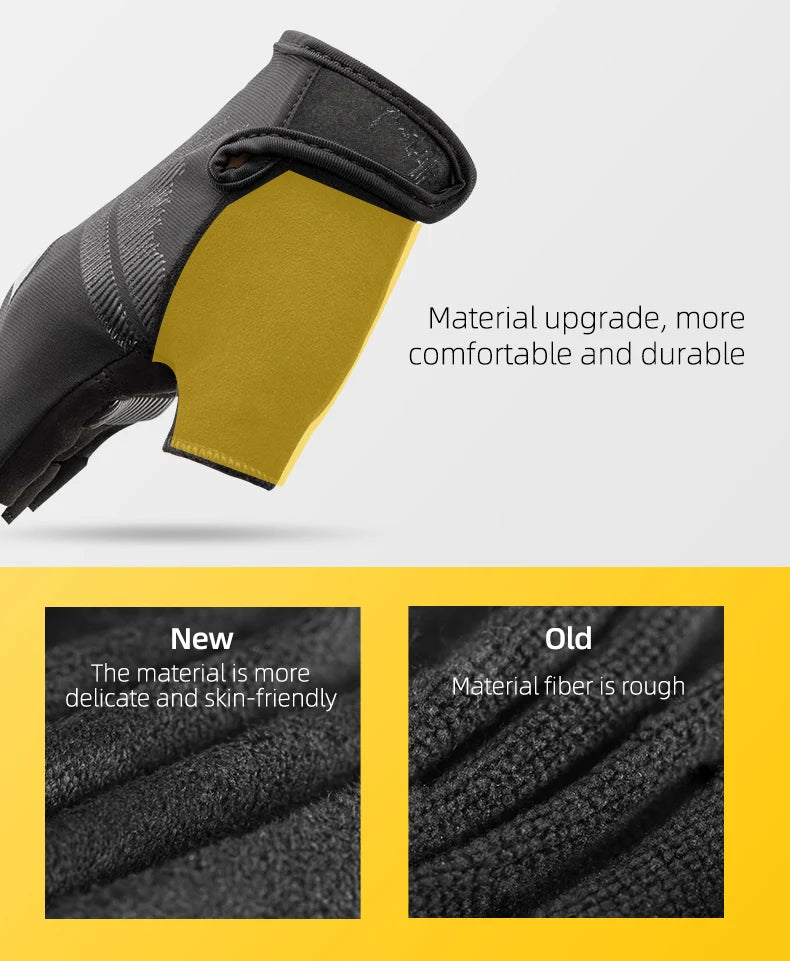 ROCKBROS gants de cyclisme demi-doigt antichoc résistant à l'usure respirant vtt route vélo gants hommes femmes sport vélo équipement