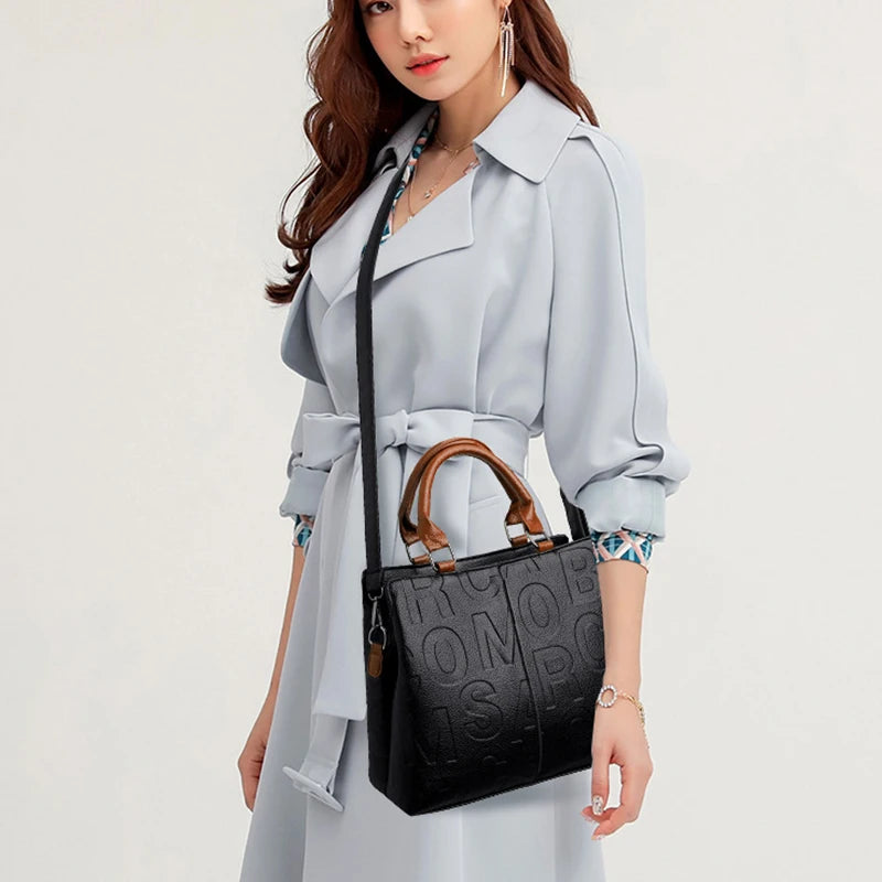 Sacs à bandoulière décontractés en cuir PU pour femmes, sac à main fourre-tout de luxe pour dames, grande capacité, sac initié au voyage