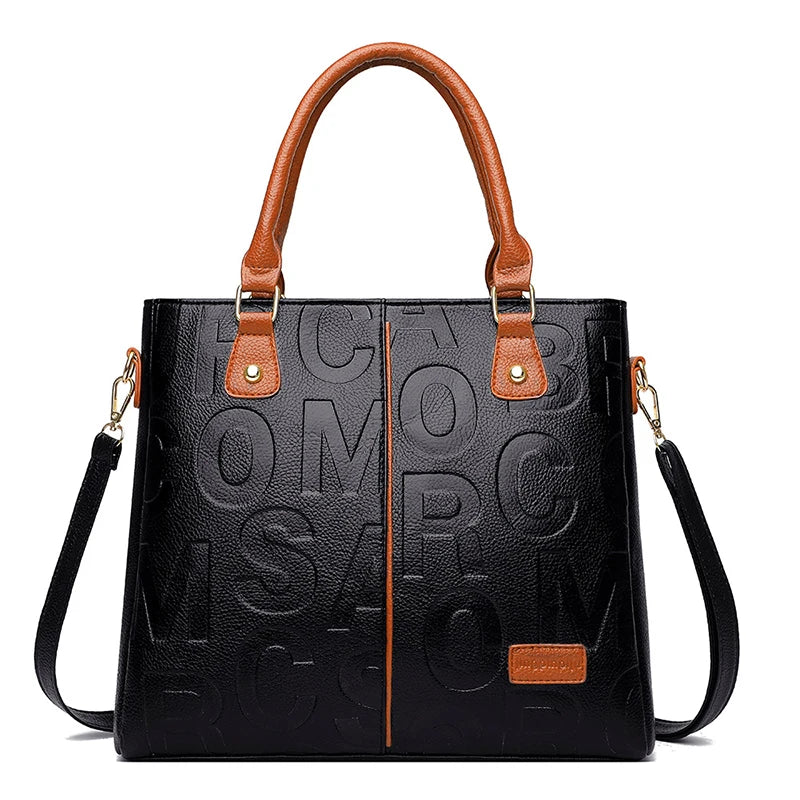 Sacs à bandoulière décontractés en cuir PU pour femmes, sac à main fourre-tout de luxe pour dames, grande capacité, sac initié au voyage